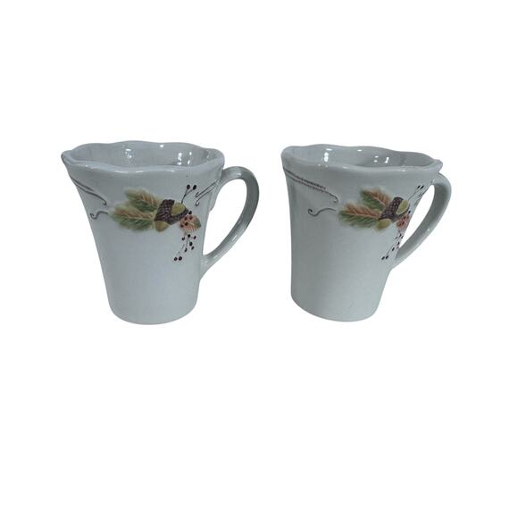 "PFALTZGRAFF" PLYMOUTH SET OF 2 Mugs Fall Coffee TEA - Picture 1 of 8